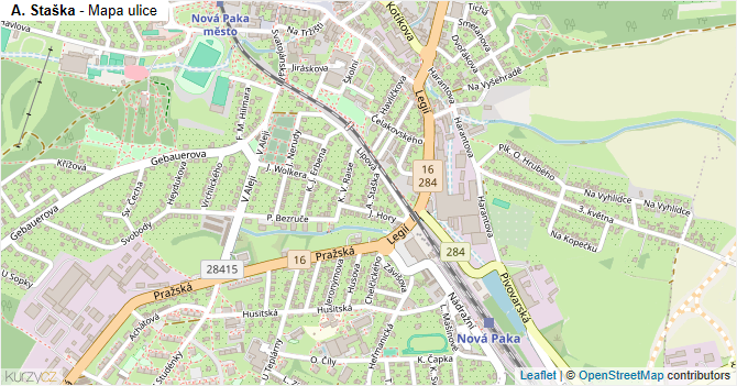 A. Staška - mapa ulice