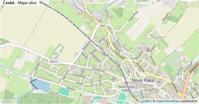 Česká - mapa ulice