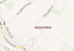 Desatero v obci Nová Paka - mapa ulice