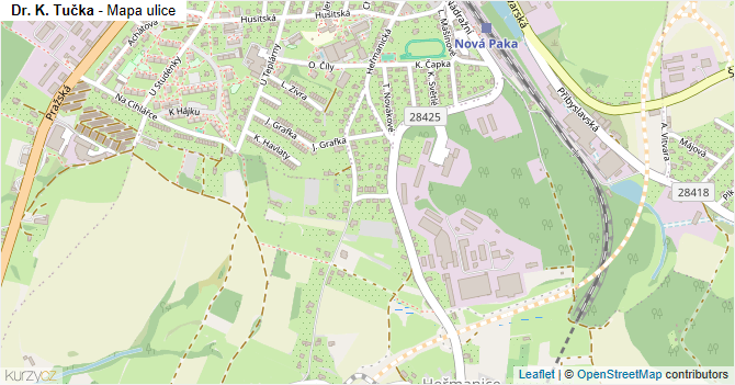 Dr. K. Tučka - mapa ulice