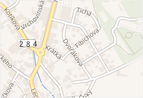 Fibichova v obci Nová Paka - mapa ulice