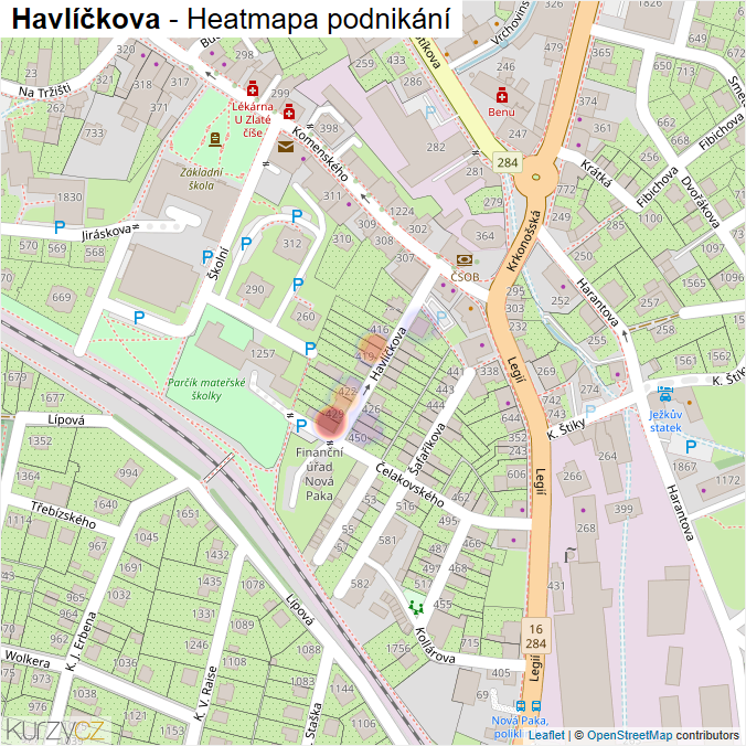 Mapa Havlíčkova - Firmy v ulici.