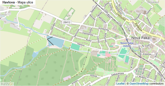 Havlova - mapa ulice