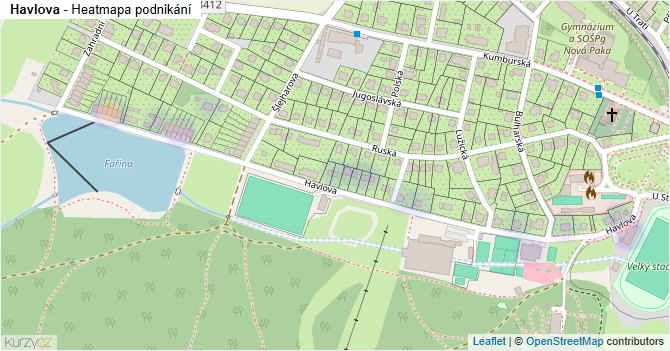 Havlova - mapa podnikání