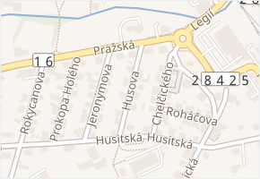 Husova v obci Nová Paka - mapa ulice