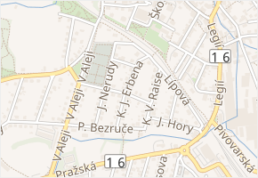 K. J. Erbena v obci Nová Paka - mapa ulice