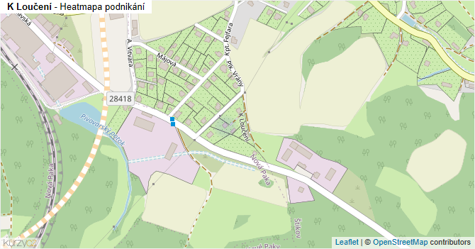K Loučení - mapa podnikání