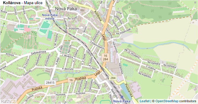 Kollárova - mapa ulice