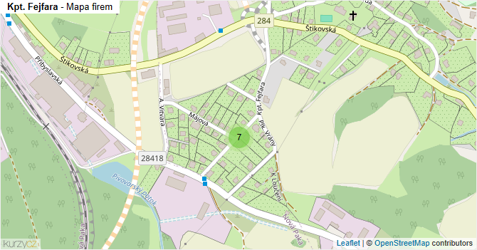 Kpt. Fejfara - mapa firem