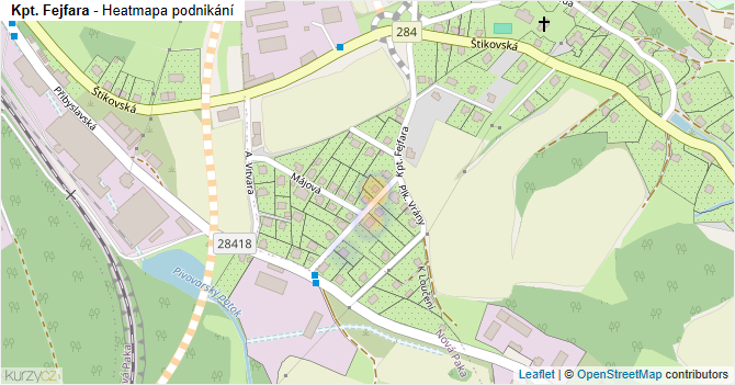 Kpt. Fejfara - mapa podnikání