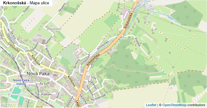 Krkonošská - mapa ulice