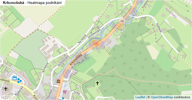 Krkonošská - mapa podnikání