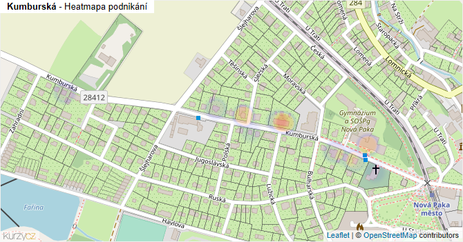 Kumburská - mapa podnikání