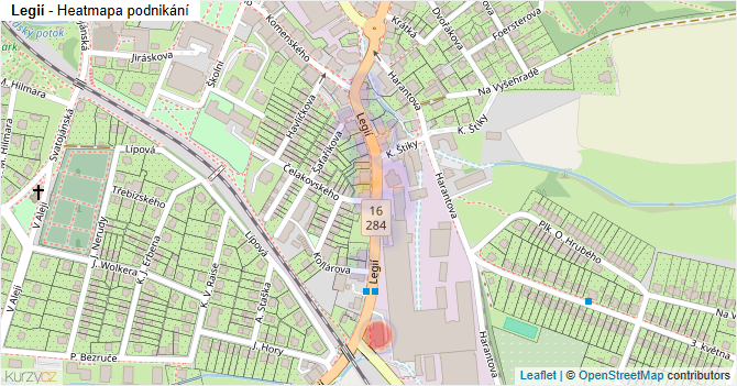 Legií - mapa podnikání