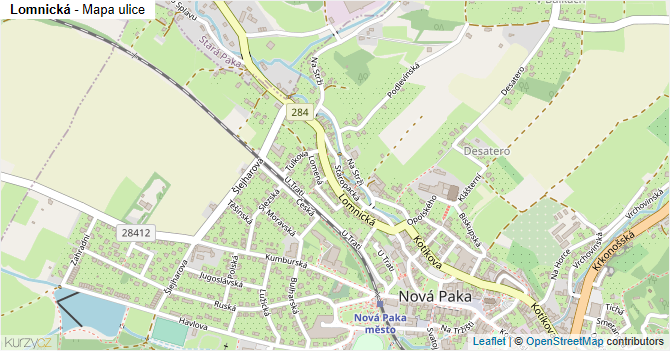 Lomnická - mapa ulice