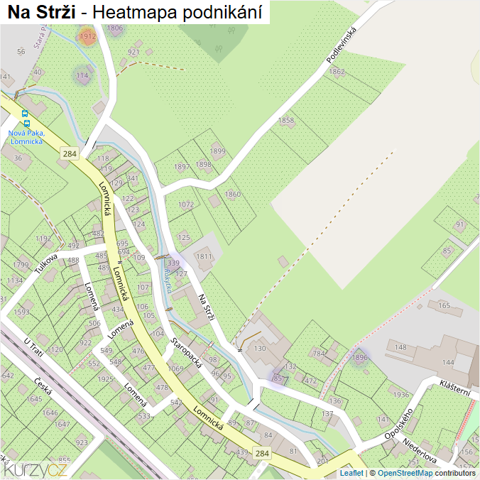 Mapa Na Strži - Firmy v ulici.