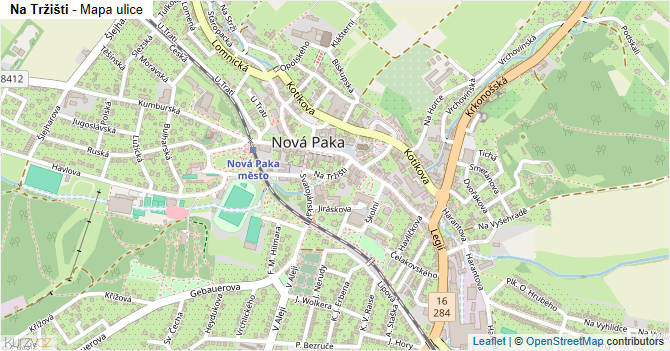 Na Tržišti - mapa ulice