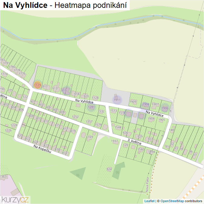 Mapa Na Vyhlídce - Firmy v ulici.