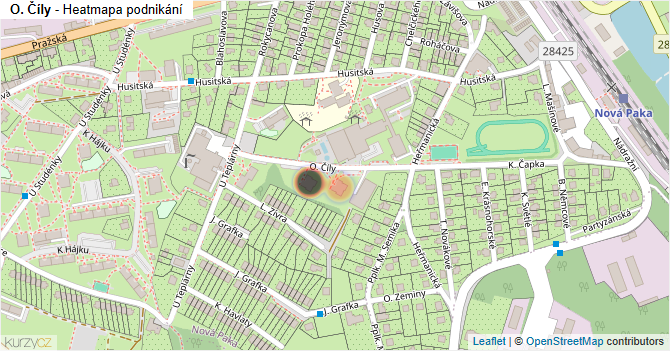 O. Číly - mapa podnikání