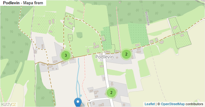 Podlevín - mapa firem