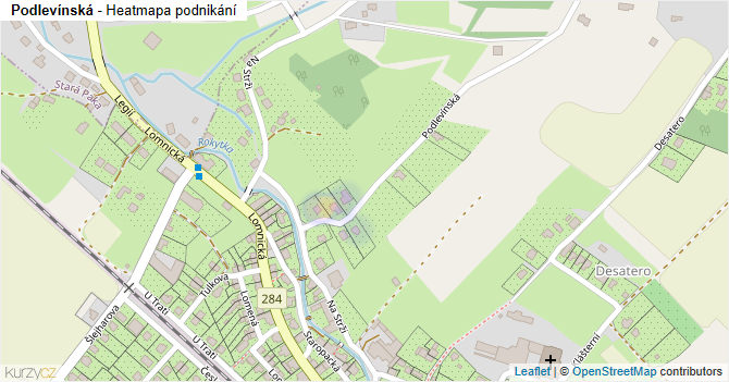 Podlevínská - mapa podnikání