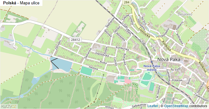 Polská - mapa ulice