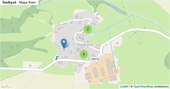 Radkyně - mapa firem