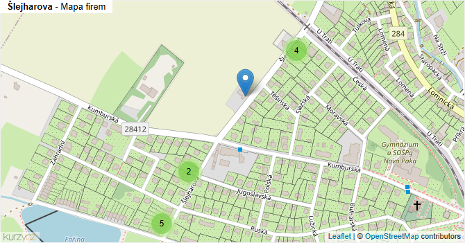 Šlejharova - mapa firem