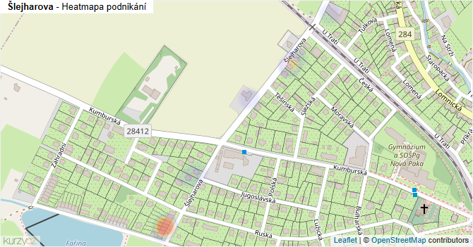 Šlejharova - mapa podnikání