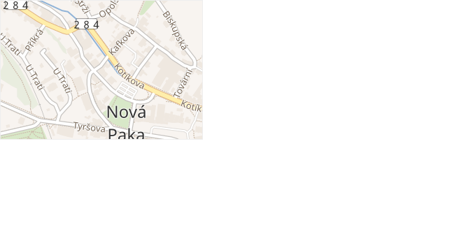 Stanislava Suchardy v obci Nová Paka - mapa ulice