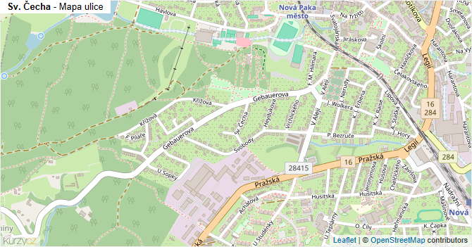 Sv. Čecha - mapa ulice