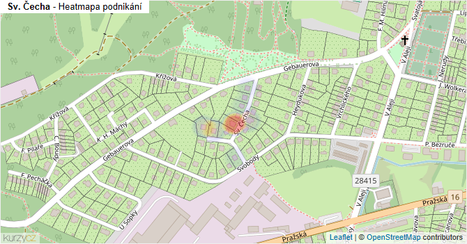 Sv. Čecha - mapa podnikání