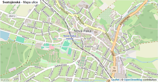 Svatojánská - mapa ulice
