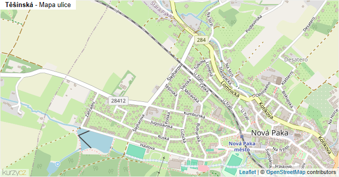 Těšínská - mapa ulice