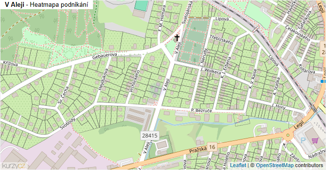 V Aleji - mapa podnikání