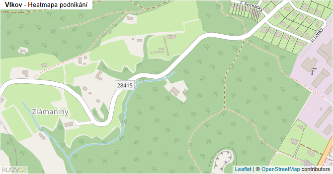 Vlkov - mapa podnikání