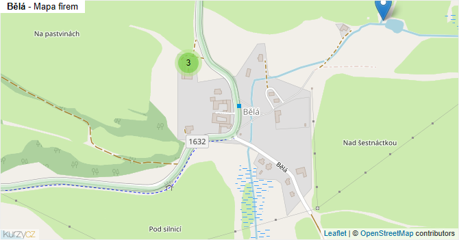 Bělá - mapa firem