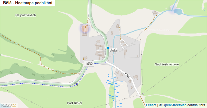Bělá - mapa podnikání