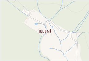 Jelení v obci Nová Pec - mapa části obce
