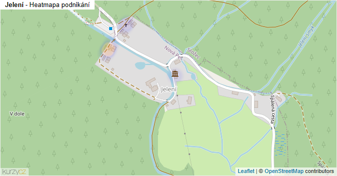 Jelení - mapa podnikání