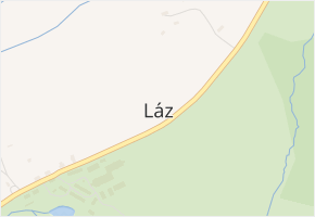 Láz v obci Nová Pec - mapa části obce