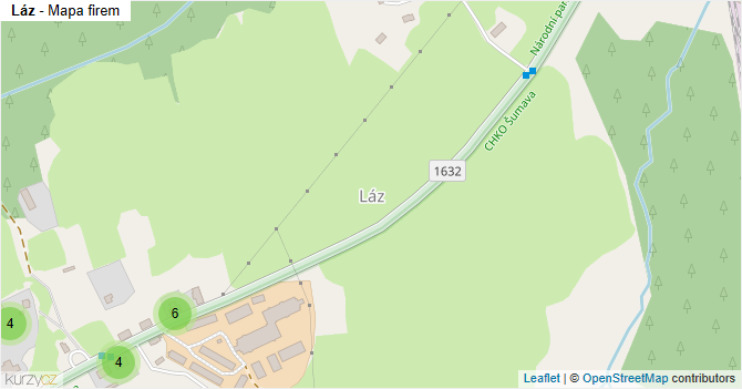 Láz - mapa firem
