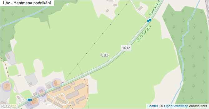 Láz - mapa podnikání