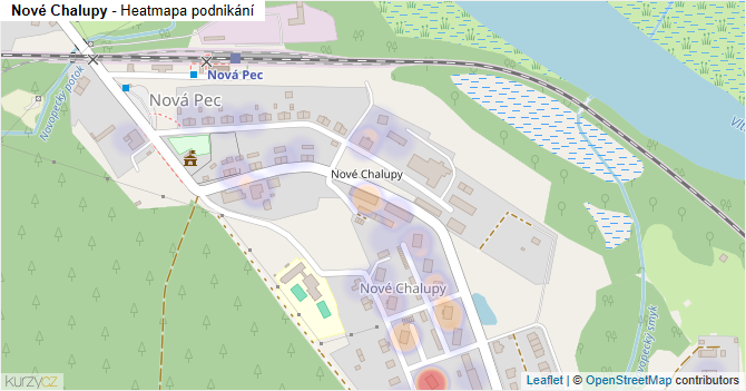 Nové Chalupy - mapa podnikání