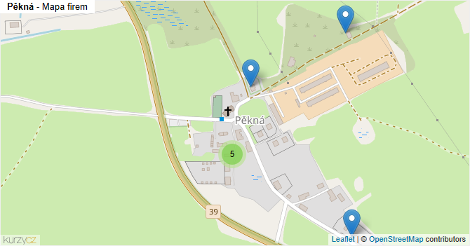 Pěkná - mapa firem