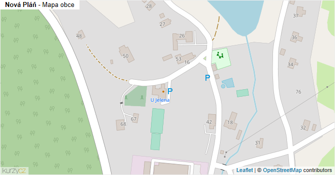 Nová Pláň - mapa obce