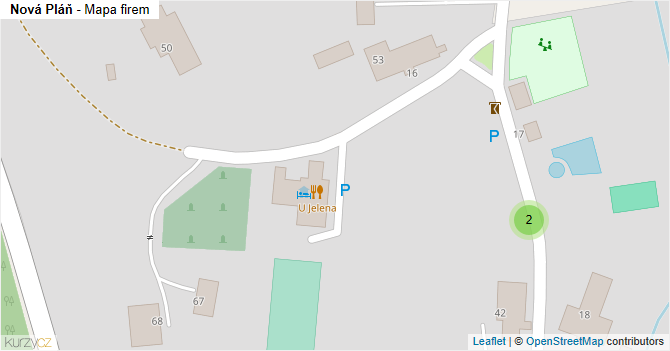 Nová Pláň - mapa firem