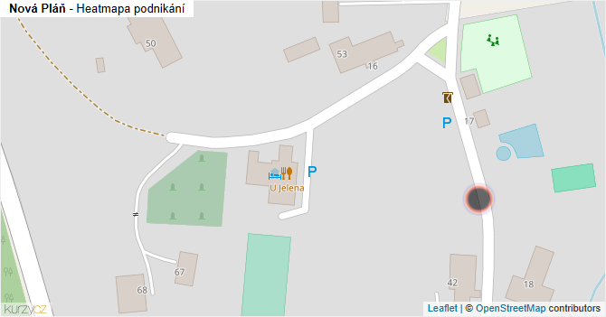Nová Pláň - mapa podnikání