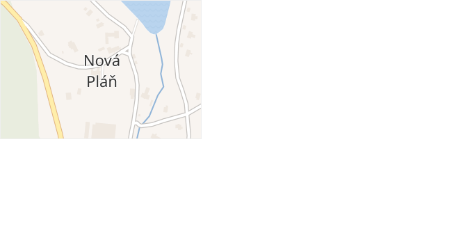 Nová Pláň v obci Nová Pláň - mapa části obce
