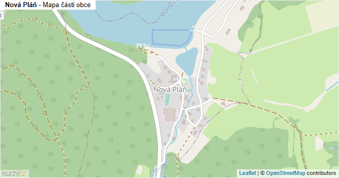 Nová Pláň - mapa části obce